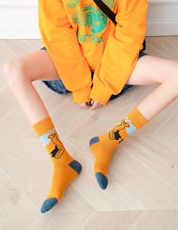 image-Retro Mid tube socks street art skateboard socks