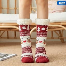 image-Christmas socks female autumn and winter tube floor socks