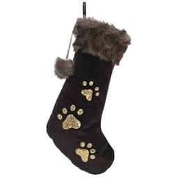 image-Flannel Pearl Snowflake Christmas Stocking White
