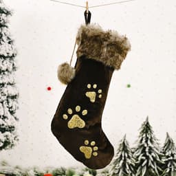 image-Flannel Pearl Snowflake Christmas Stocking White