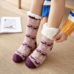 image-Christmas Socks Female Mid-tube Floor Socks