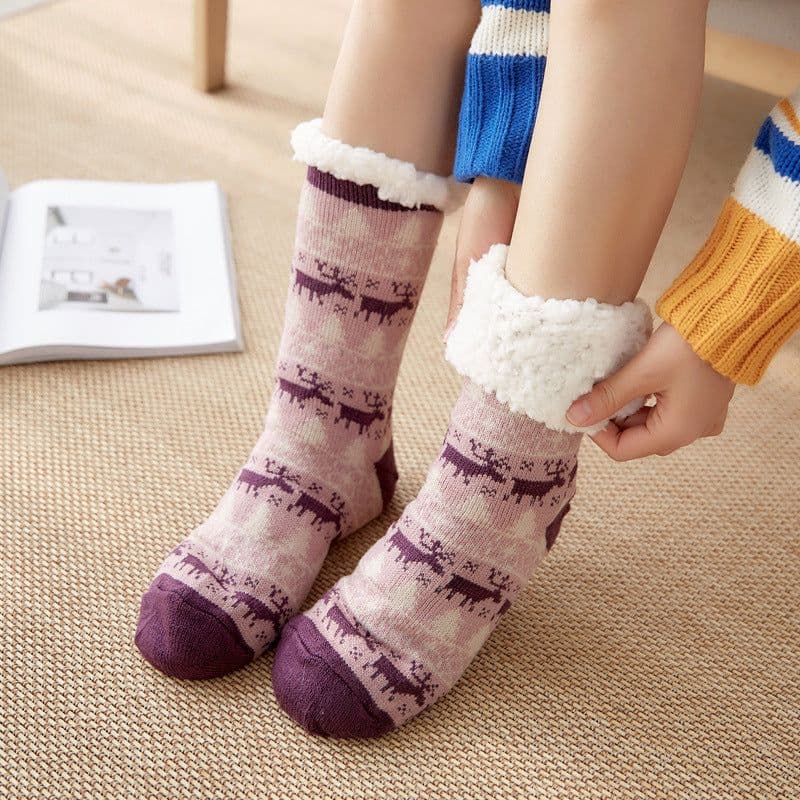 image-Christmas Socks Female Mid-tube Floor Socks