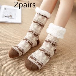 image-Christmas Socks Female Mid-tube Floor Socks