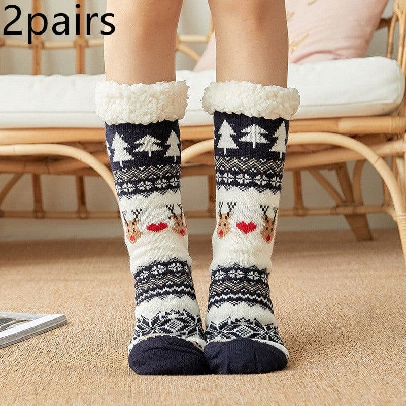 image-Christmas Socks Female Mid-tube Floor Socks