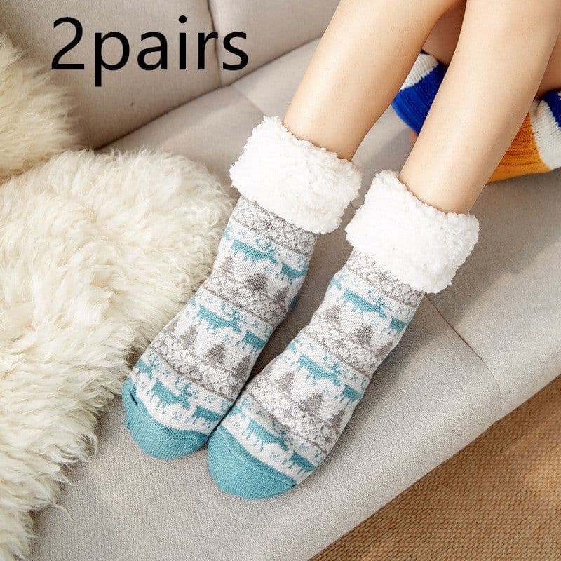 image-Christmas Socks Female Mid-tube Floor Socks
