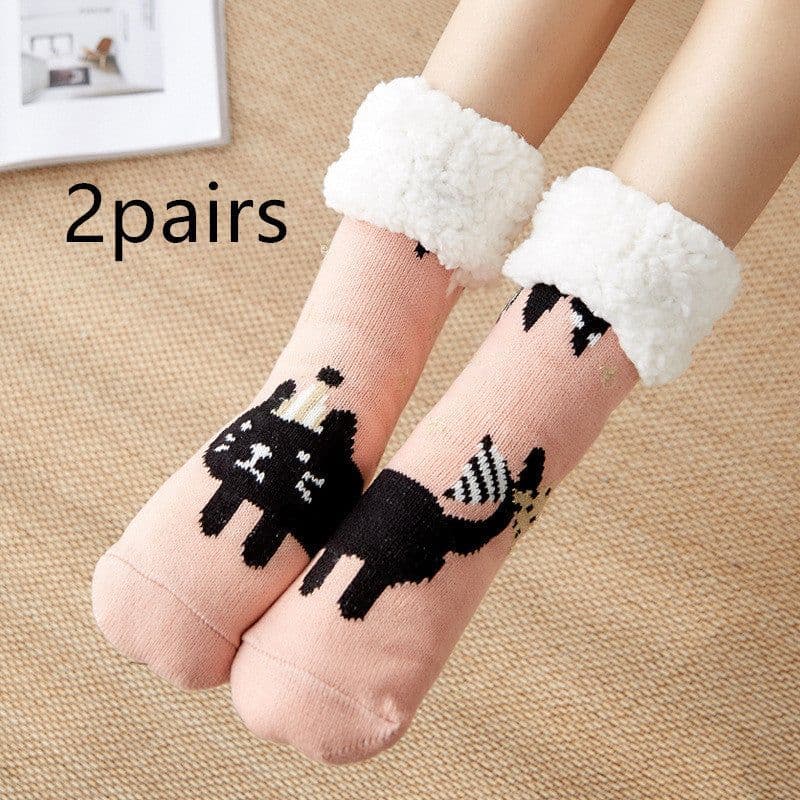image-Christmas Socks Female Mid-tube Floor Socks