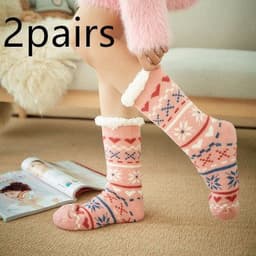 image-Christmas Socks Female Mid-tube Floor Socks