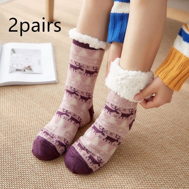 image-Christmas Socks Female Mid-tube Floor Socks