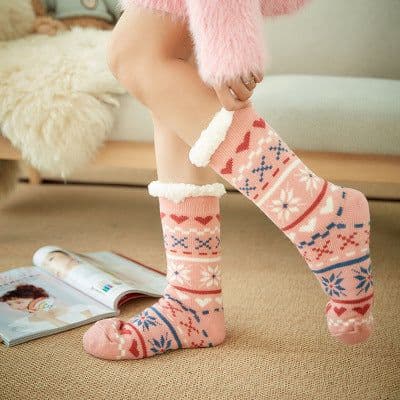 image-Christmas Socks Female Mid-tube Floor Socks