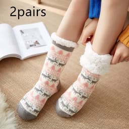 image-Christmas Socks Female Mid-tube Floor Socks