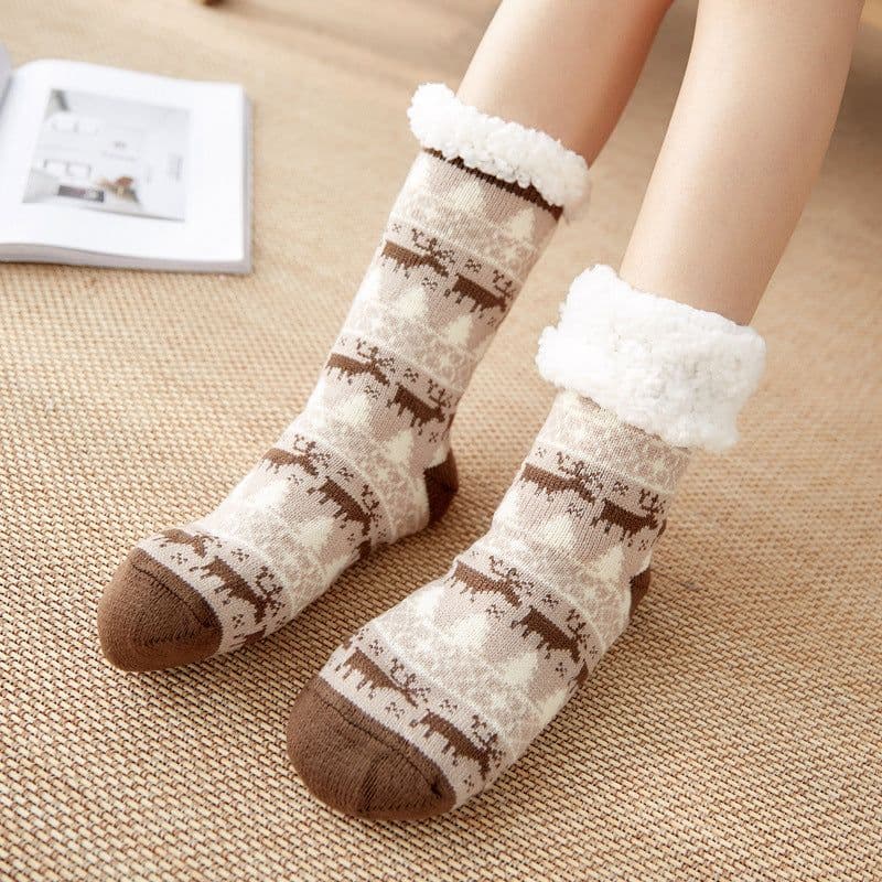 image-Christmas Socks Female Mid-tube Floor Socks