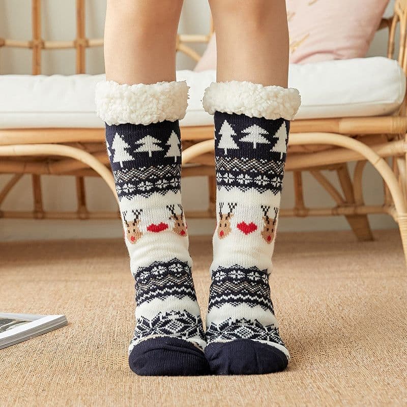 image-Christmas Socks Female Mid-tube Floor Socks