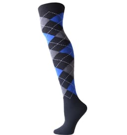 image-Style diamond plaid over the knee stockings