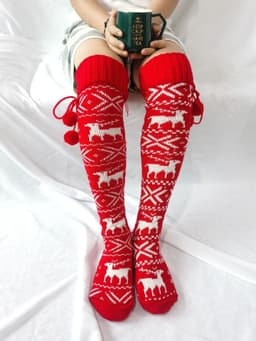 image-Christmas elk socks