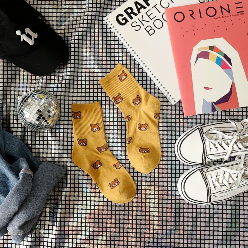image-Cartoon socks women tube socks