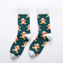 image-Christmas series cartoon couple socks cute cotton socks