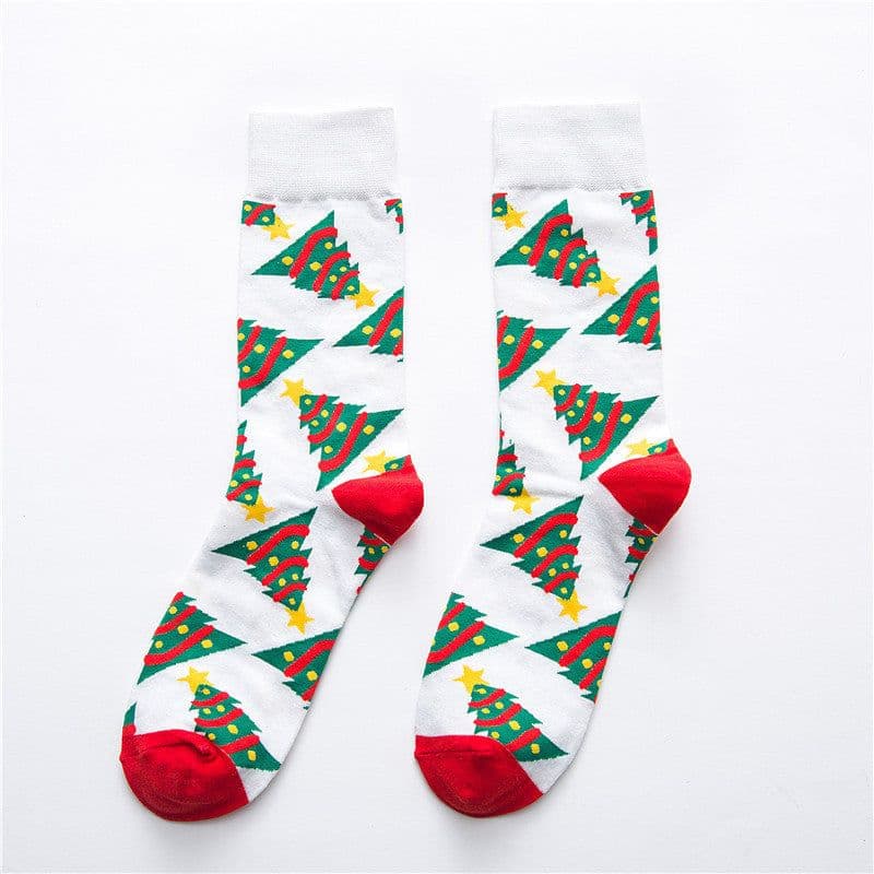 image-Christmas series cartoon couple socks cute cotton socks