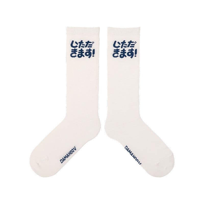 image-Socks women pure cotton stockings tube socks