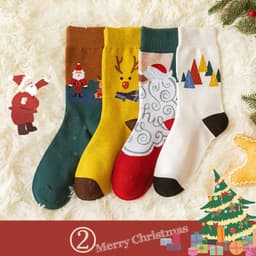 image-Christmas school style cute illustration stockings