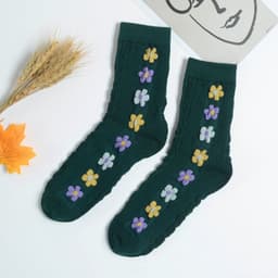 image-Cute autumn and winter stockings small flowers winter flower stockings