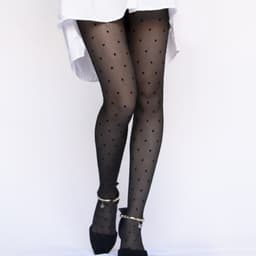 image-Spring and summer tattoo jacquard stockings