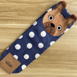 image-Cute cartoon polka dot puppy in tube socks women socks cotton socks
