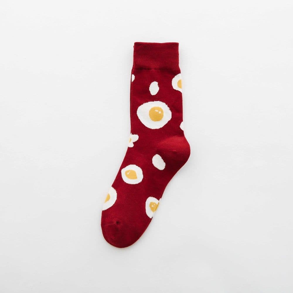 image-Fruit tube women's socks Jacquard cartoon Japanese women's socks