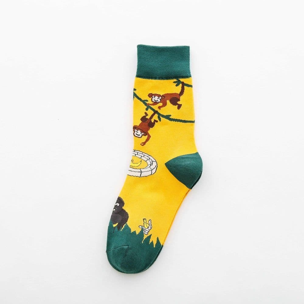 image-Fruit tube women's socks Jacquard cartoon Japanese women's socks