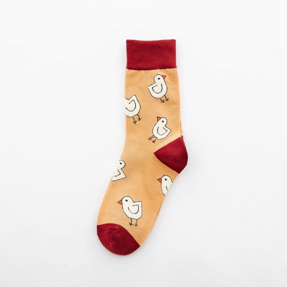 image-Fruit tube women's socks Jacquard cartoon Japanese women's socks