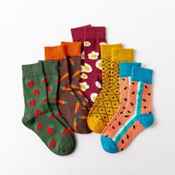 image-Fruit tube women's socks Jacquard cartoon Japanese women's socks