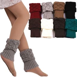 image-Hollow leg boot cover woolen leg cover warm decoration
