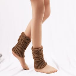 image-Hollow leg boot cover woolen leg cover warm decoration