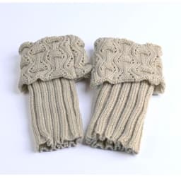 image-Hollow leg boot cover woolen leg cover warm decoration
