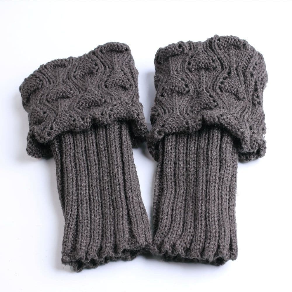 image-Hollow leg boot cover woolen leg cover warm decoration