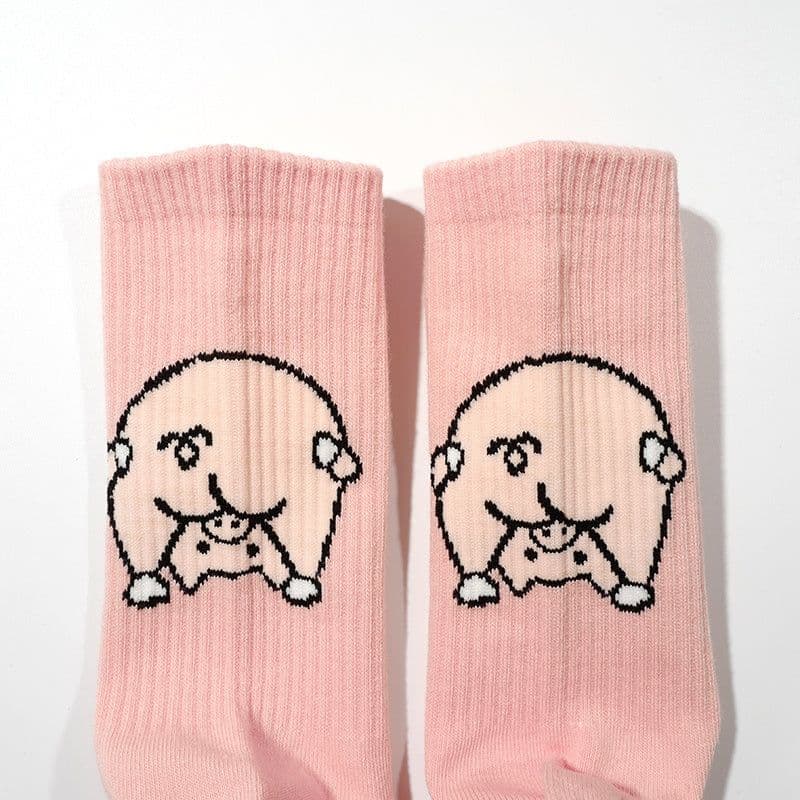 image-Piggy Socks Hippo Socks Casual Funny Cotton Socks