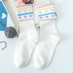 image-Mid-Tube Socks Autumn And Winter Style Korean Sweat Socks Love Student Socks