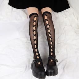 image-Lolita Medium Tube Pile Pile Socks Anime Socks