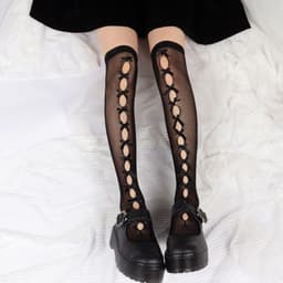 image-Lolita Medium Tube Pile Pile Socks Anime Socks