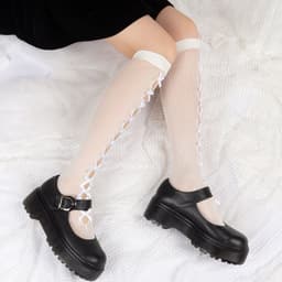 image-Lolita Medium Tube Pile Pile Socks Anime Socks