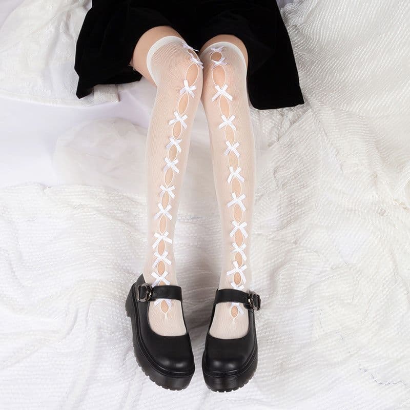 image-Lolita Medium Tube Pile Pile Socks Anime Socks