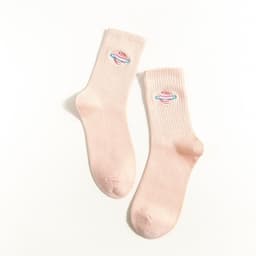 image-Cotton Women's Tube Socks Cute Cartoon Embroidery Cotton Socks