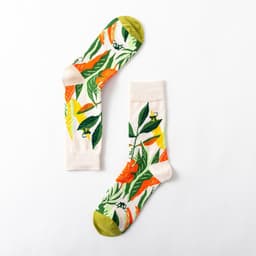 image-New Big Flower Plant Series Socks Cotton Couple Socks