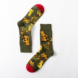 image-New Big Flower Plant Series Socks Cotton Couple Socks