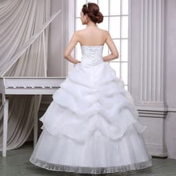 image-2021 summer new bride wedding dress fashion lace bra Qi simple Korean winter skirt