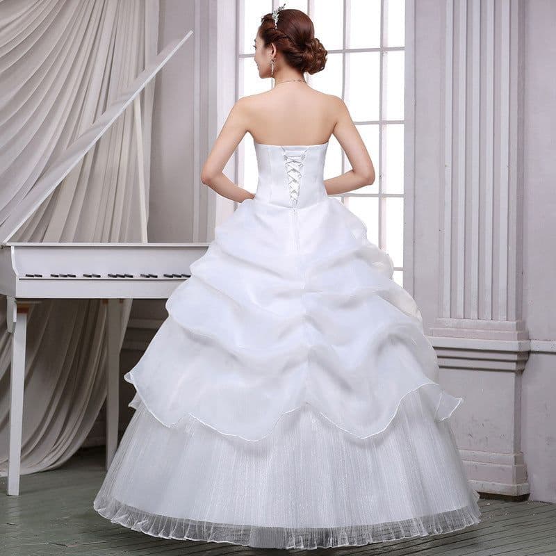 image-2021 summer new bride wedding dress fashion lace bra Qi simple Korean winter skirt