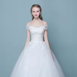 image-New style word wedding dress new Korean bride married slender tail neat factory direct sales