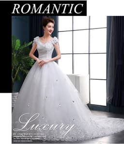 image-new wedding dress long tail wedding dress bride dress wedding dress