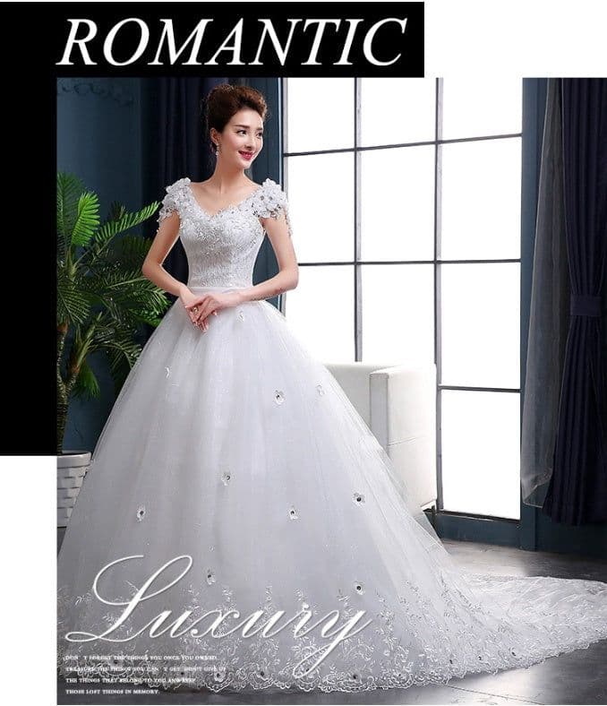 image-new wedding dress long tail wedding dress bride dress wedding dress