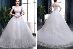 image-new wedding dress long tail wedding dress bride dress wedding dress