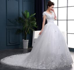 image-new wedding dress long tail wedding dress bride dress wedding dress